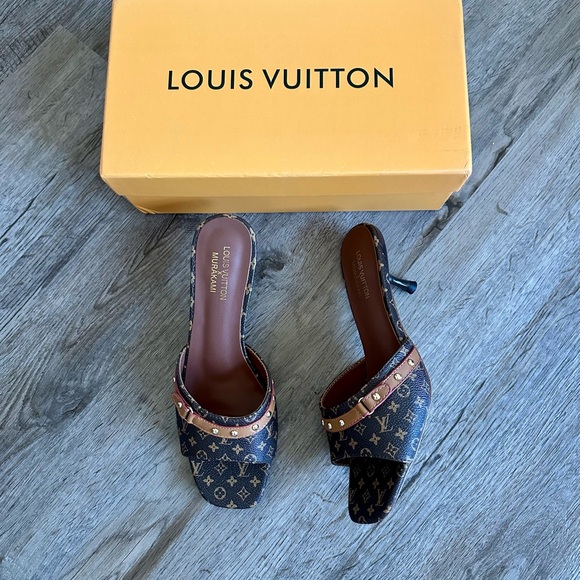 Louis Vuitton Monogram Heel Sandals - Picture 2 of 3